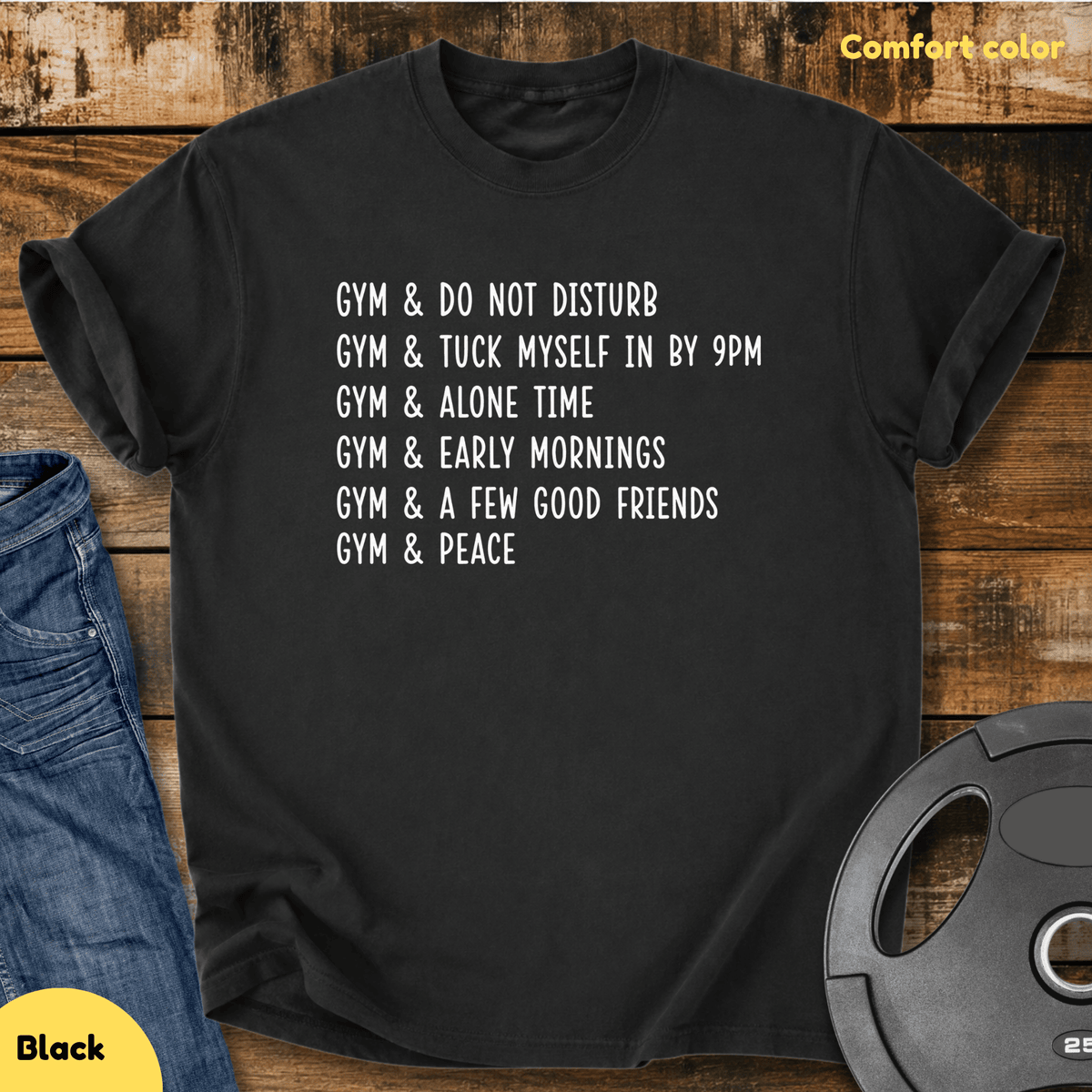 Gym And Peace Vintage Wash T Shirt Gift For Fitness Lover
