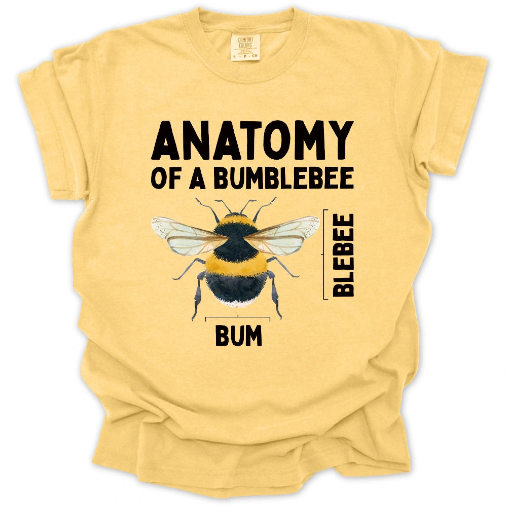 Bumblebee Anatomy T Shirt Gift For Gardener