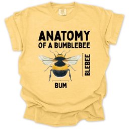 Bumblebee Anatomy T Shirt Gift For Gardener
