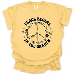 Peace Garden T Shirt Gift For Gardener