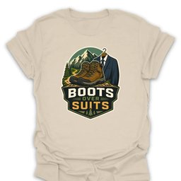 Boots Over Suits T Shirt Gift For Hiker