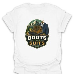 Boots Over Suits T Shirt Gift For Hiker