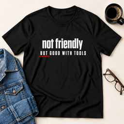 Not Friendly But Good With Tools T Shirt Gift For Adults