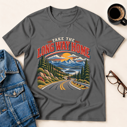 Take The Long Way Home T Shirt Gift For Adults