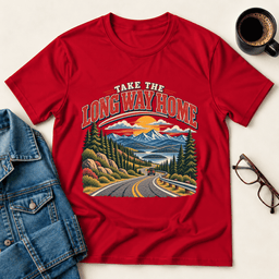 Take The Long Way Home T Shirt Gift For Adults