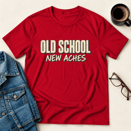 Old School New Aches T Shirt Gift For Adults
