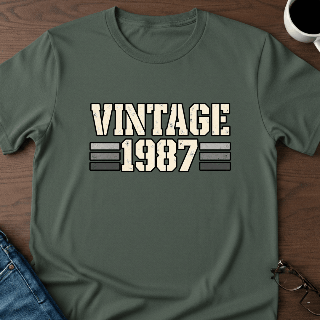 Vintage 1987 Birthday T Shirt Gift For Adults