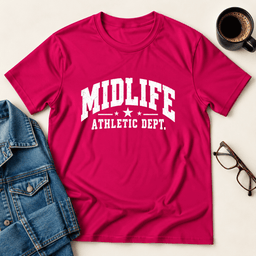 Midlife Athletic Dept T Shirt Gift For Adults