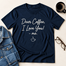 Dear Coffee I Love You T Shirt Gift For Adults