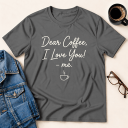 Dear Coffee I Love You T Shirt Gift For Adults