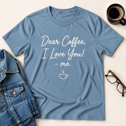 Dear Coffee I Love You T Shirt Gift For Adults