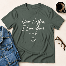 Dear Coffee I Love You T Shirt Gift For Adults