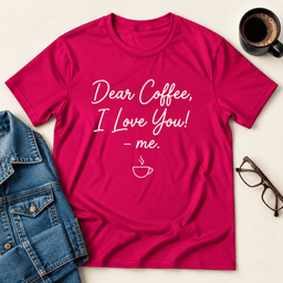 Dear Coffee I Love You T Shirt Gift For Adults