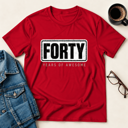 Forty Years Of Awesome T Shirt Gift For Adults