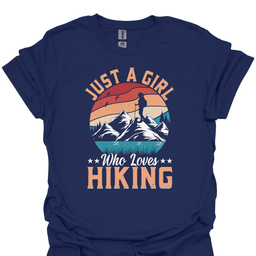 Just A Girl Hiking Tee Gift For Hiker