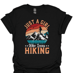 Just A Girl Hiking Tee Gift For Hiker