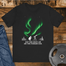 Northern Lights Squat Low T Shirt Gift For Fitness Lover