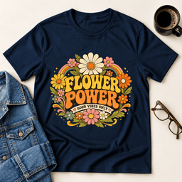 Flower Power T Shirt Gift For Adults