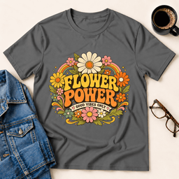 Flower Power T Shirt Gift For Adults