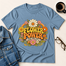 Flower Power T Shirt Gift For Adults