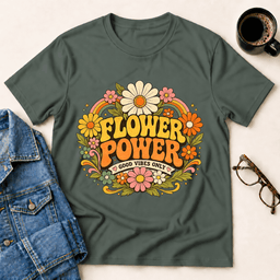 Flower Power T Shirt Gift For Adults
