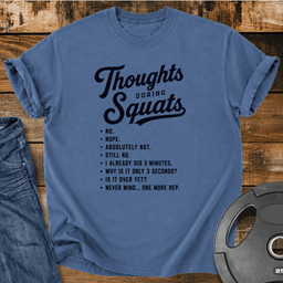 Thoughts During Squats Vintage Wash T Shirt Gift For Fitness Lover