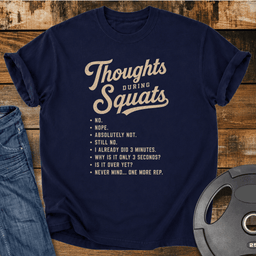 Thoughts During Squats Vintage Wash T Shirt Gift For Fitness Lover