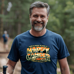 Happy Camper T Shirt Gift For Adults