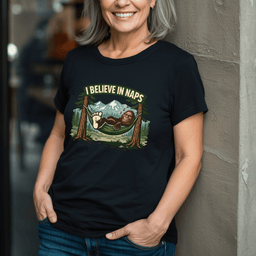 Bigfoot I Believe In Naps T Shirt Gift For Adults