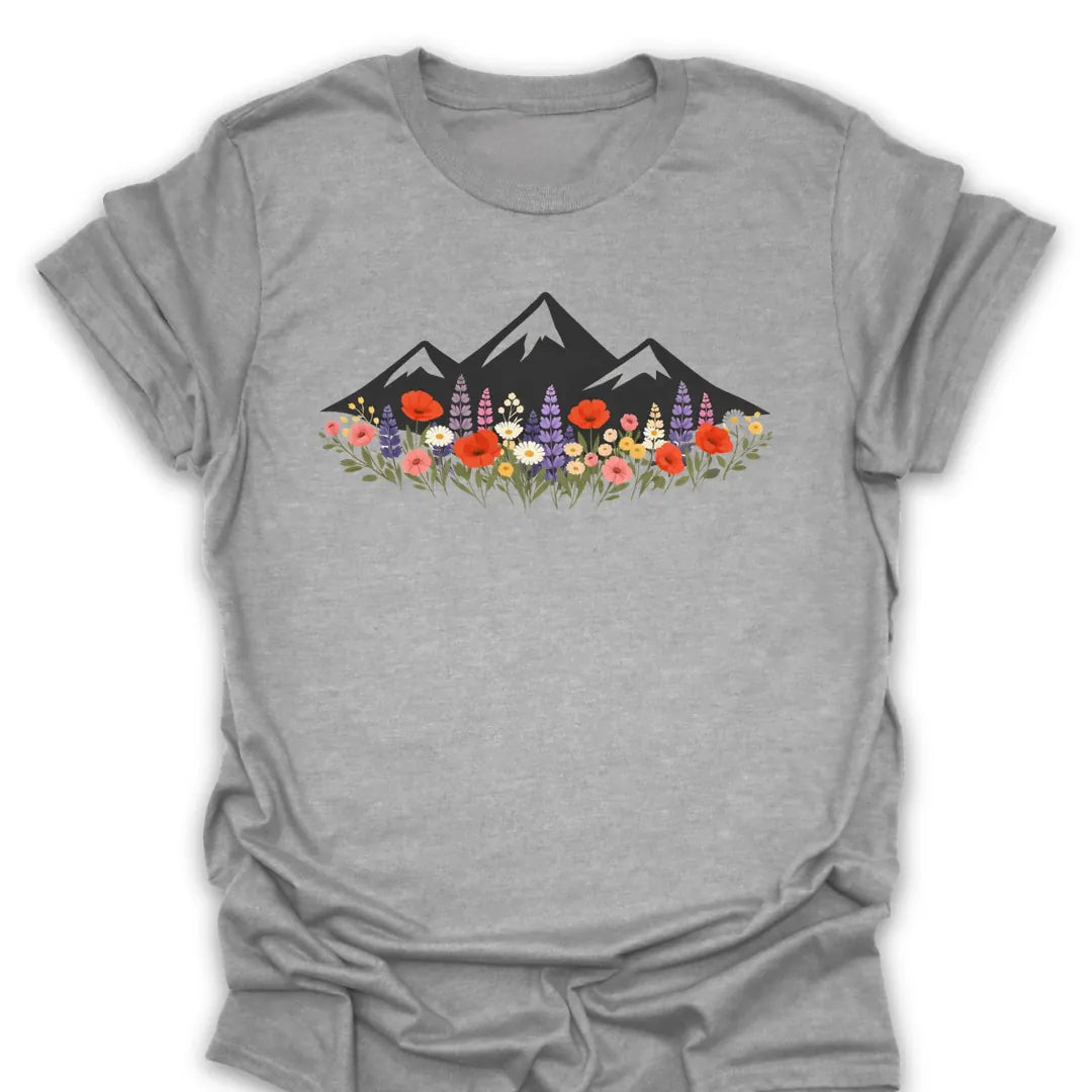 Mountain Wildflower Tee Gift For Hiker