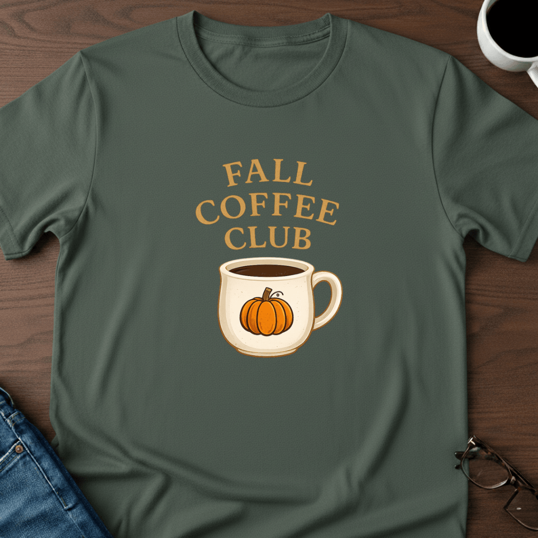 Fall Coffee Club T Shirt Gift For Adults
