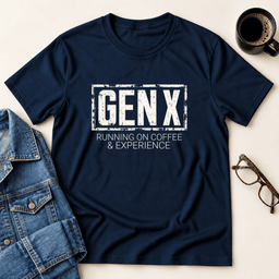 Genx Running On Coffee And Experience T Shirt Gift For Adults