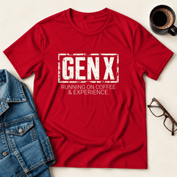 Genx Running On Coffee And Experience T Shirt Gift For Adults