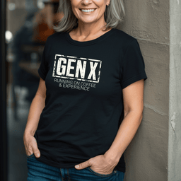 Genx Running On Coffee And Experience T Shirt Gift For Adults