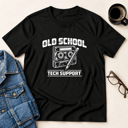 Old School Tech Support T Shirt Gift For Adults