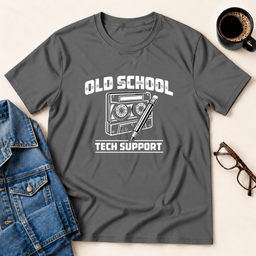 Old School Tech Support T Shirt Gift For Adults