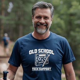 Old School Tech Support T Shirt Gift For Adults