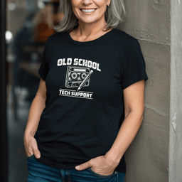 Old School Tech Support T Shirt Gift For Adults