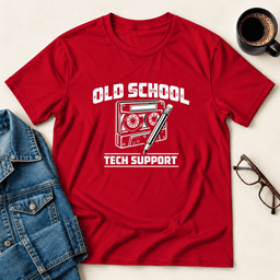 Old School Tech Support T Shirt Gift For Adults