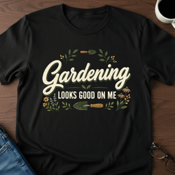 Gardening Looks Good On Me T Shirt Gift For Adults