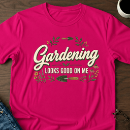 Gardening Looks Good On Me T Shirt Gift For Adults