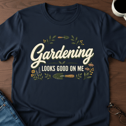 Gardening Looks Good On Me T Shirt Gift For Adults
