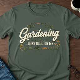 Gardening Looks Good On Me T Shirt Gift For Adults