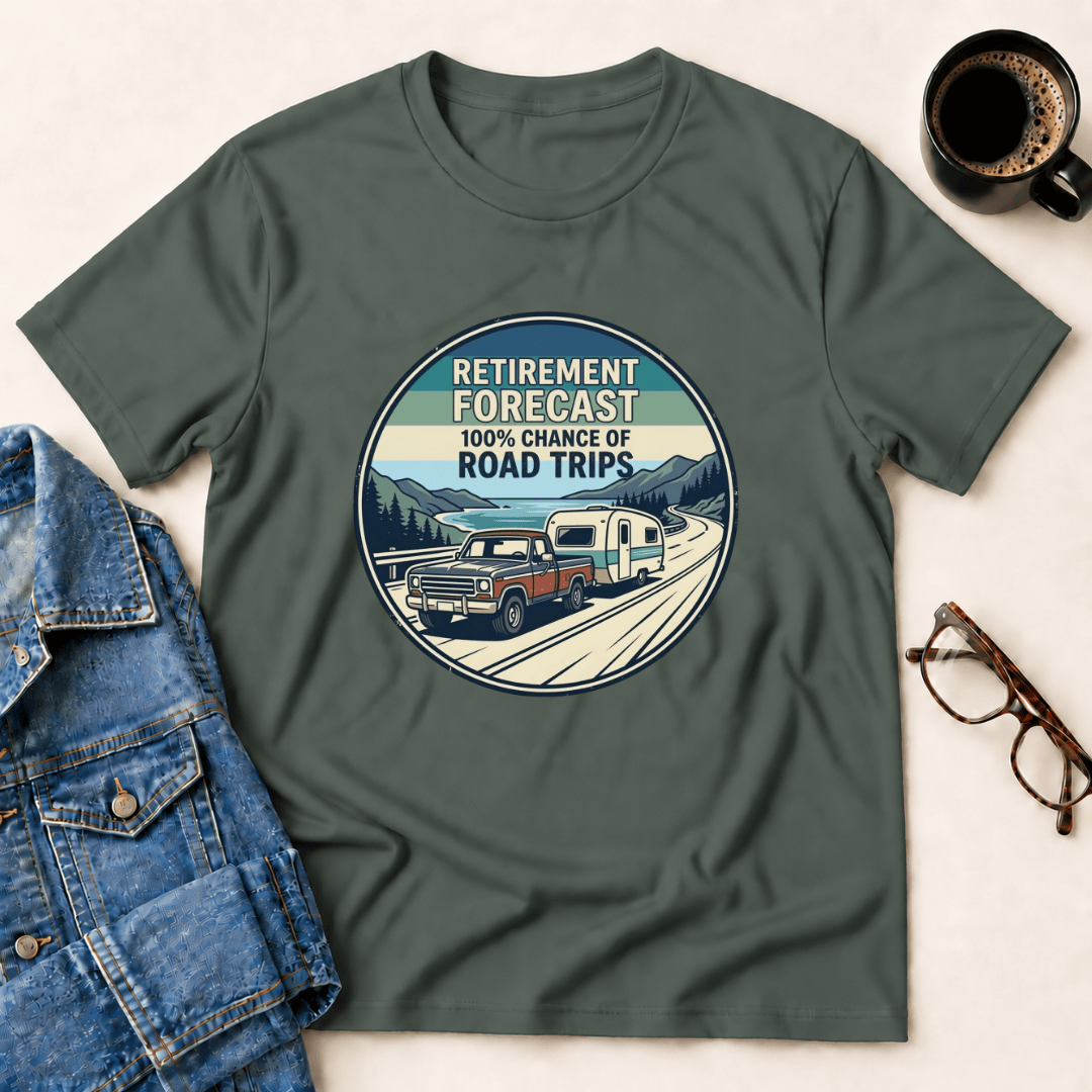 Retirement Forecast T Shirt Gift For Adults