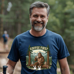 Bigfoot Coffee First T Shirt Gift For Adults