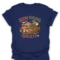 Slow Hiking Society Tee Gift For Hiker
