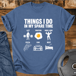 My Spare Time Vintage Wash T Shirt Gift For Fitness Lover