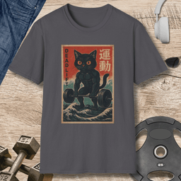 Retro Deadlift Cat T Shirt Gift For Fitness Lover