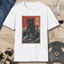 Retro Deadlift Cat T Shirt Gift For Fitness Lover