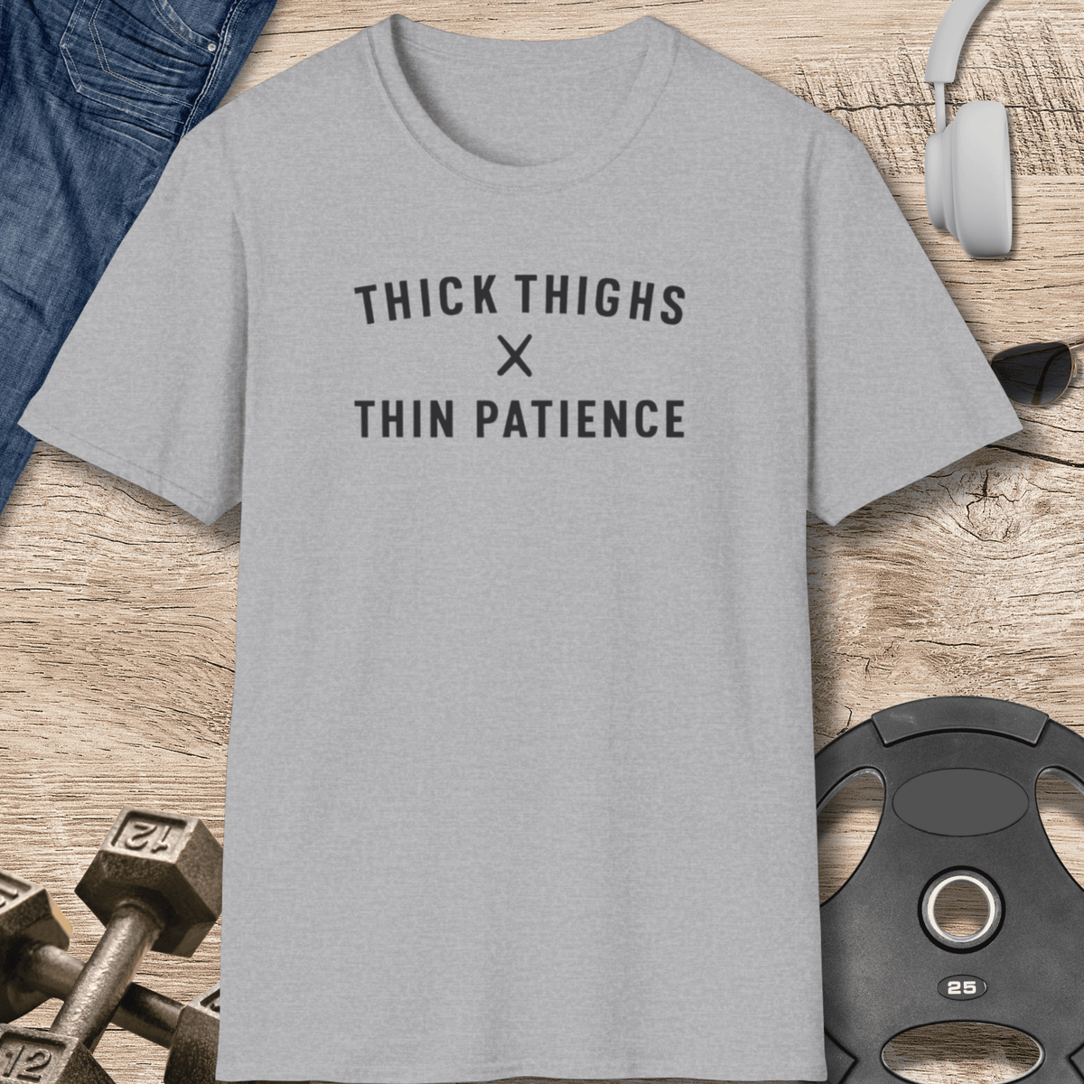 Thick Thighs X Thin T Shirt Gift For Fitness Lover